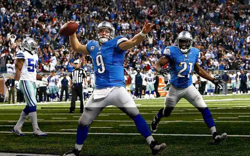 Matthew Stafford celebrating